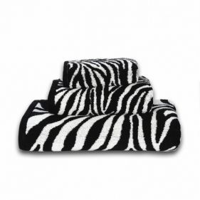 Zebra Black White Bath Hand Wash Cloth Towel Set