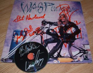 WASP Blackie Lawless Signed Black Forever CD Mean Man 12 Lot