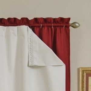 Eclipse Energy Saving Thermaliner Blackout Curtain   Pair (White 54X80 