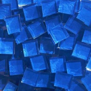 100 Blueriverglass Startling Blue Mosaic Glass Tiles