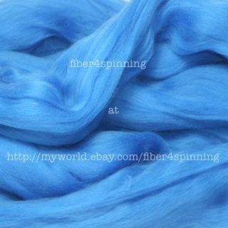 SKY Blue Merino Wool Combed Top Roving Fiber Spinning Needle Felting 4 
