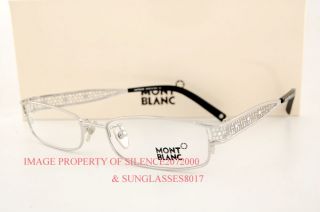 New Mont Blanc Eyeglasses Frames 152 A92 Silver Women