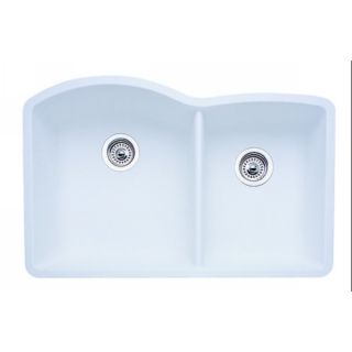 Blanco 440180 Undermount Double Bowl Kitchen Sink White