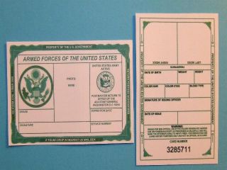 Vietnam ID Cards x 2   ARMY
