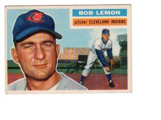 1956 Topps 255 Bob Lemon Cleveland Indians