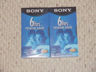  2 Sony VHS Tapes Blank New