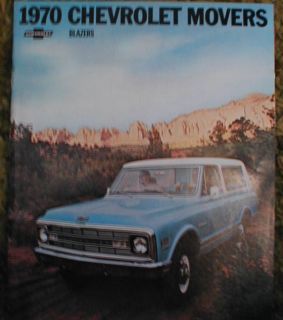 1970 Chevrolet Blazer Brochure 4x4 CST 70