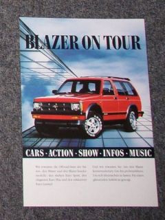 Original Prospekt Chevrolet Blazer 1991 Deutsch