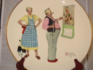 Norman Rockwell Four Seasons 1978 by Gorham All 4 Plates  