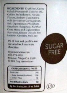 ROY AMERICAN BLENDED ICE COFFEE SUGAR FREE,LOW CARB 3.7LB TUB  FAMOUS 