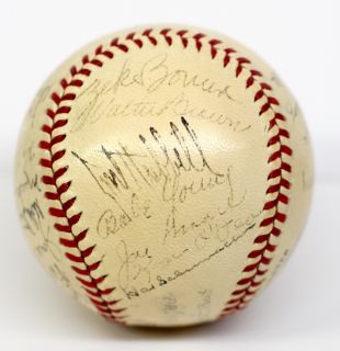 1940 NY GIANTS SIGNED BY 26 TEAM BASEBALL BALL PSA/DNA MEL OTT, CARL 