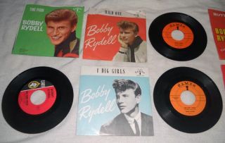 1960s Bobby Rydell Teen Pop Cameo 45 RPM Records in Picture Sleeves 