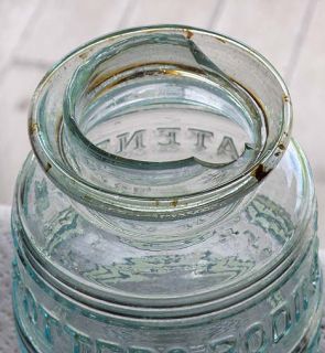 Potter and Bodines Air Tight Fruit Jar Figural Barrel