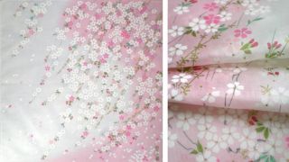 Japanese Art Handkerchief Cotton Cloth Cherry Blossom
