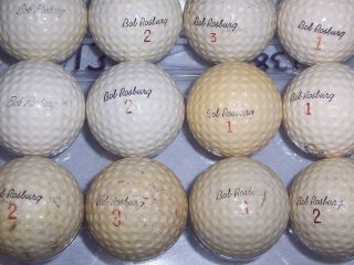 12 Bob Rosburg Lot Vintage Signature Logo Golf Balls 16