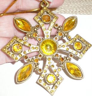 Robert Stanley Home Collection Yellow Stones Tree Ornament or Pendant 
