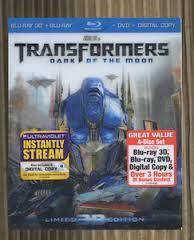 Transformers Dark of the moon 3D BLU RAY plus Case w holographic slip 