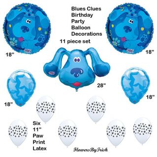 Blues Clues Pawprint Birthday Balloons Party Supplies