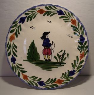 Blue Ridge Pottery Hand Painted Colonial French Peasant Dinner Plate 