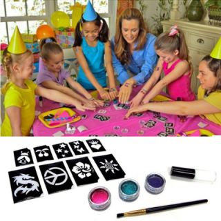 Create Your Own Professional Body Art Shimmer Glitter Tattoos as Seen 
