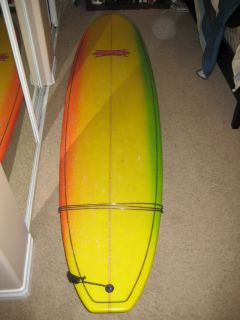 Surfboard Surf Longboard Ocean Sea Tri Fin Gloss Polish