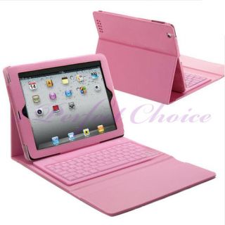 New Bluetooth Wireless Keyboard Leather Case Cover for The New iPad 3 