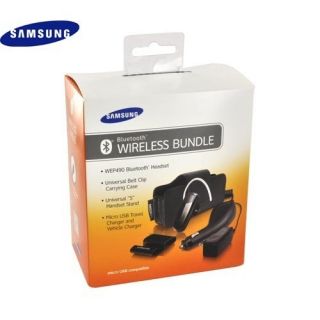 Samsung Bluetooth Headset bundle NEW with WEP490 BLACK in RETAIL 
