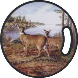 Deer cutting board/large antlered buck & doe/deer camp cabin/venison 