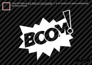 2X Boom Sticker Decal Die Cut Vinyl on Board Boom Comic Book Style 