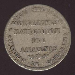 Bolivia Brazil Potosi Very RARE AS1868 Medal Coin