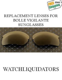 Replacement Lenses for Bolle Vigilante Sunglasses in Dark Smoke 