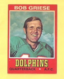 1974 Wonder Bread Football 8 Bob Griese Miami Dolphins