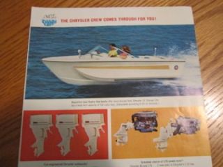   Chrysler Outboard Motor Ad Outboards Boats Vtg Boat Motor Ad