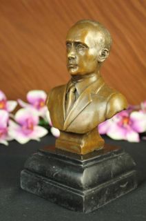 Tribute to Russian President Putin Bronze Bust Sculpture Statue Figure 