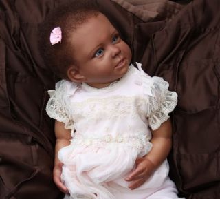 Eden Reborn Nursery Presents Bonnie Toddler Girl African American Blue 