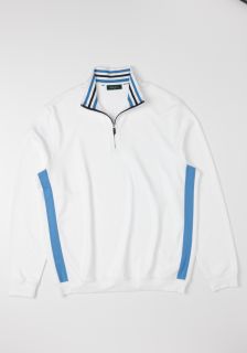 Bobby Jones Quarter Zip Mock Neck Sweatshirt with Contrast Inset 
