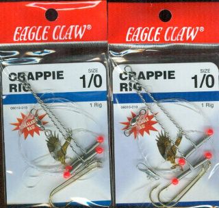   are looking at 2 eagle claw top and bottom crappie rigs they come with