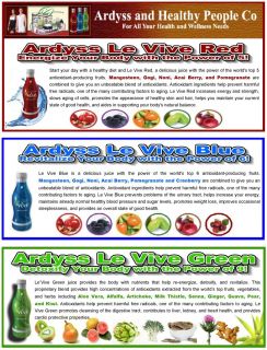 Ardyss Le Vive Red Blue Green Juice Antioxidants Acai Pomegranate Gogi 