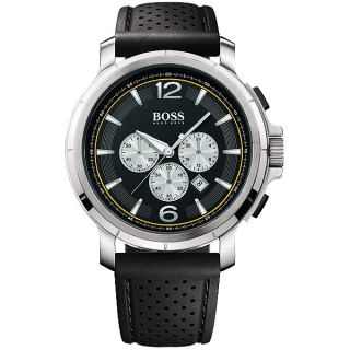 Hugo Boss Chronograph Black Rubber Strap Mens Sport Watch 1512455 