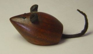 cute Teak wood mouse figurine Bolling Lonborg Era