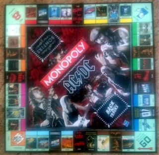   Monopoly AC/DC Collectors Edition BOARD ONLY. Angus Young, Bon Scott