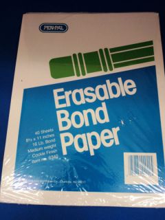 40 Sheets Erasable Bond Paper 8 1 2x11 22022