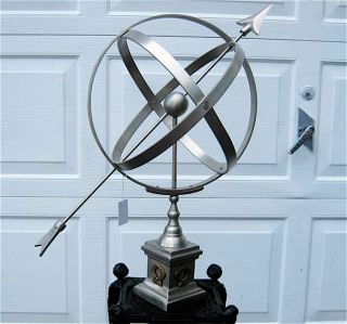 bowstring equatorial sundial aluminum with pewter finish the sundial 