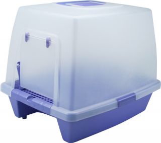 hooded Top Cat Litter Box Litter Pan SN 520 Purple