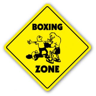 Boxing Zone Sign Boxer Fighter Fight Gloves Ring Punching Bag Heavy 