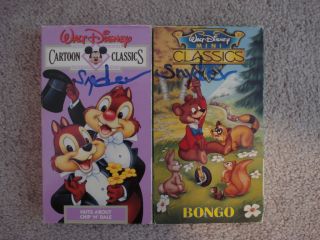 Disney VHS Lot Bongo Nuts About Chip N Dale Cartoon Classics Excellent 