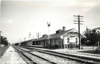 FL Boynton Beach Seaboard Railroad Station RPPC K33893