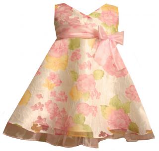 Baby Girl Sizes 12 18 24 Months Bonnie Baby Ivory Floral Beautiful 