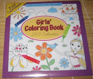   Kids Calendar Girls coloring Book Fun Picture to Color Every Month