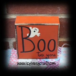 boo to you wood sitter block